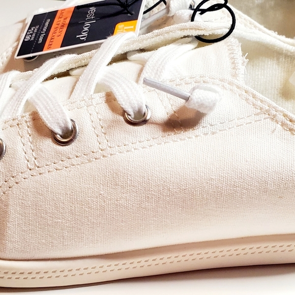 2 pairs of New women's white lace up sneakers - Picture 2 of 4